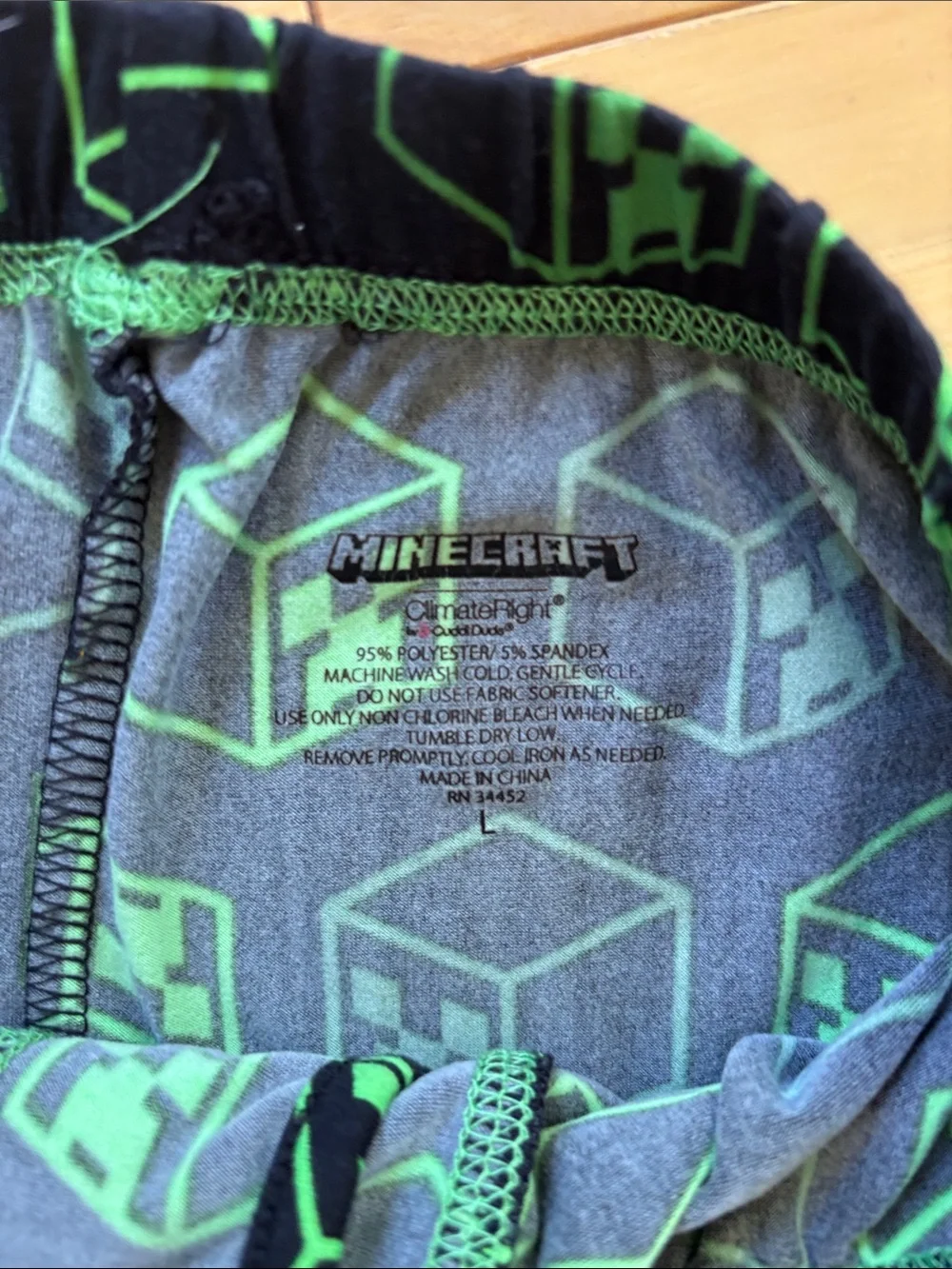 Kids Black and Neon Green Geometric Cube Pajama Set
